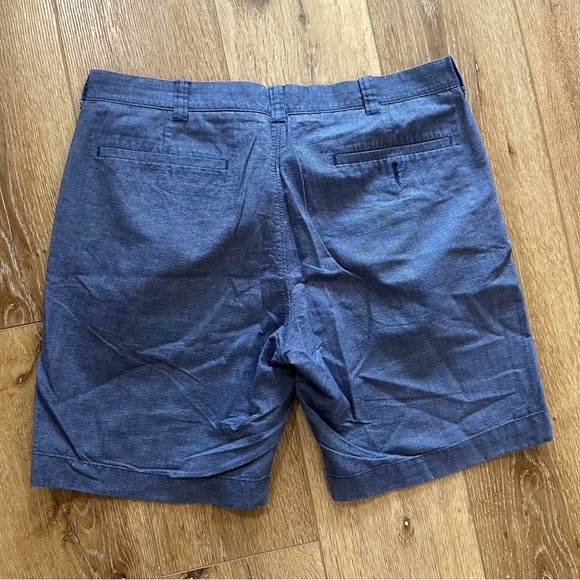 J. Crew Men’s Dark Blue Flat Front Cotton Chino Shorts Size 33 GUC - Picture 6 of 6